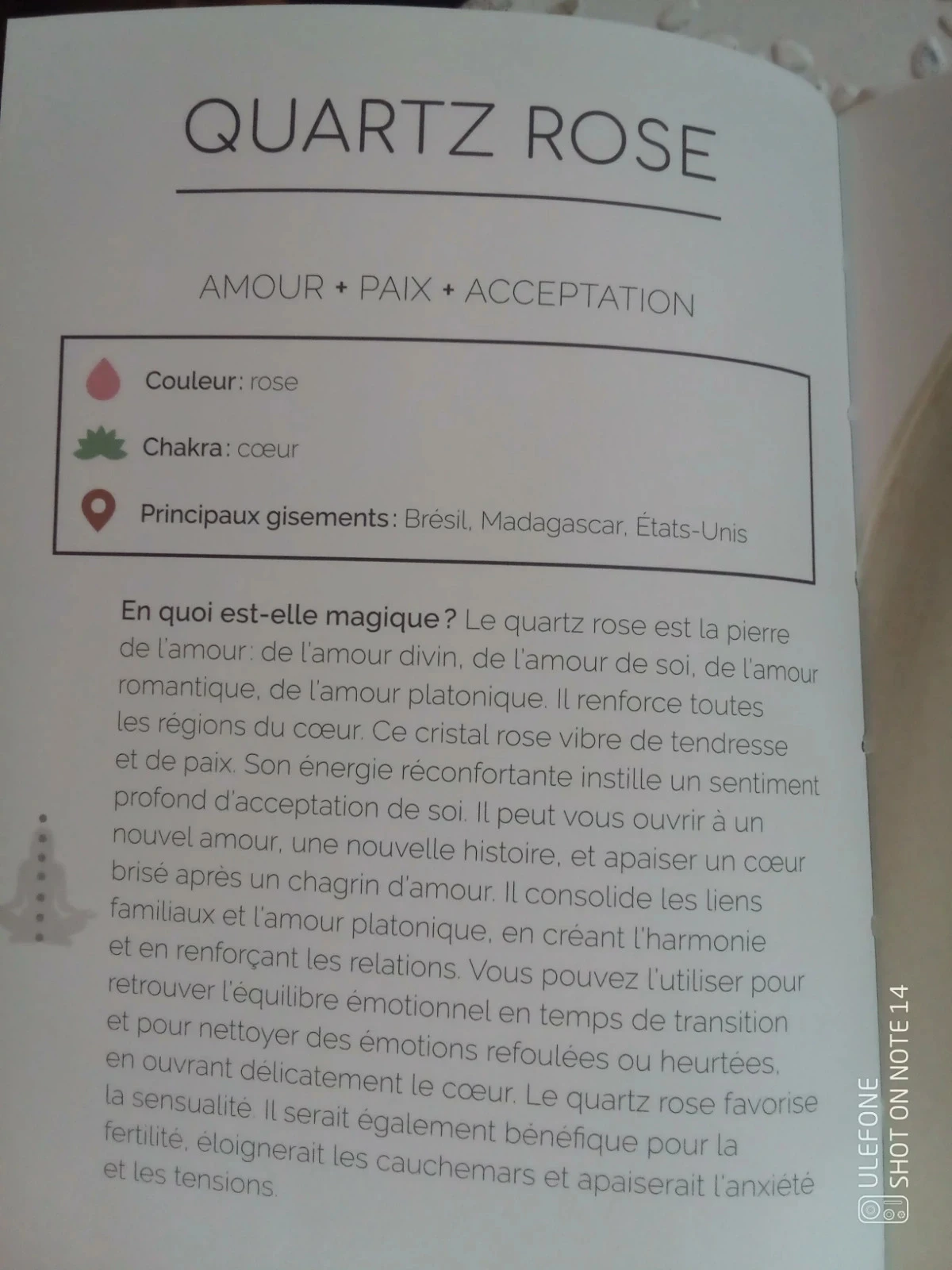 Bracelet amour pierre de quartz rose – photo 2